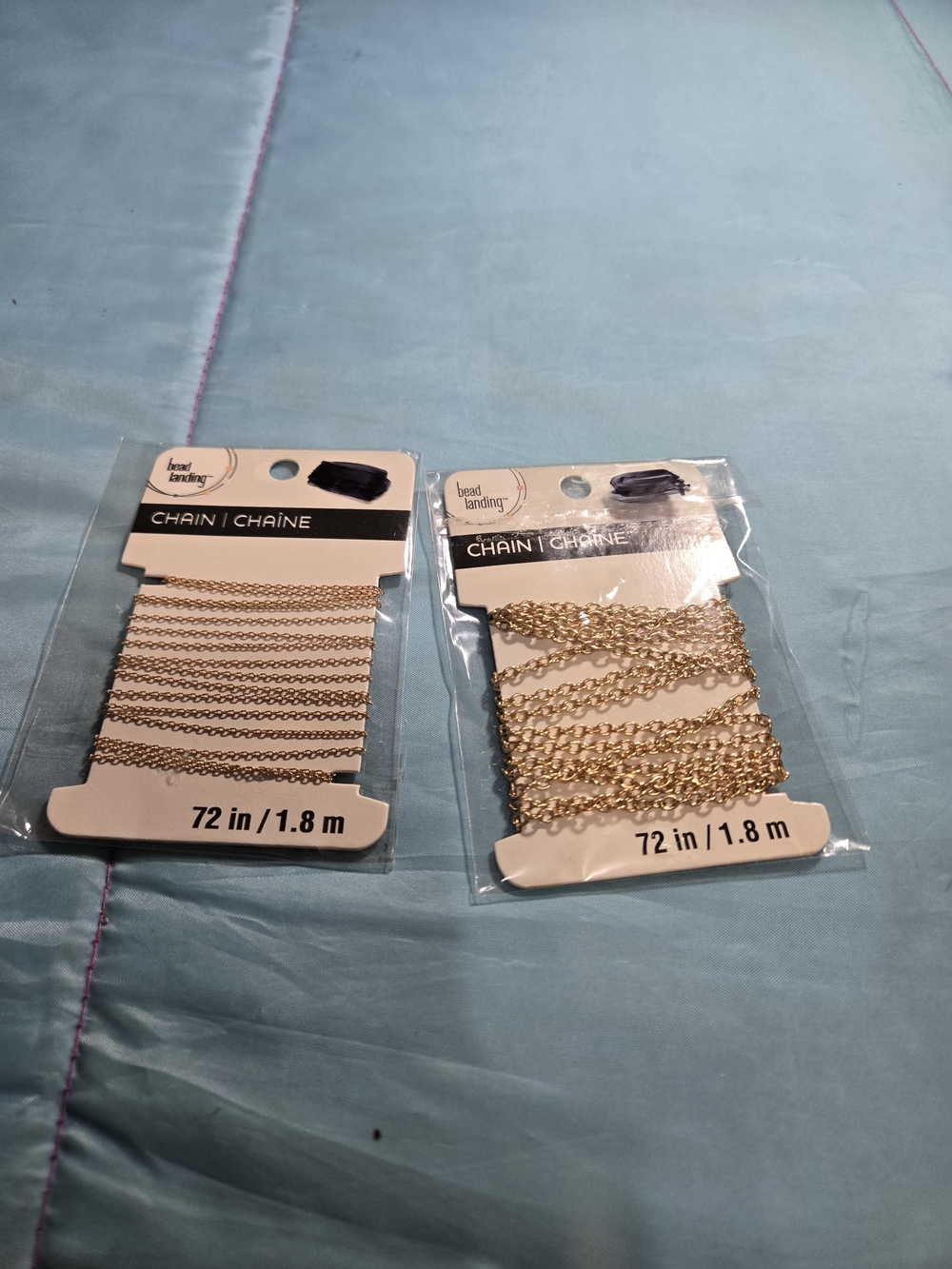 Bead Landing Decorative Chain Set - Gold  - 72 in